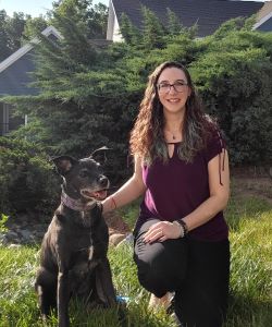 Photo of Danielle Snyder and her dog Briana