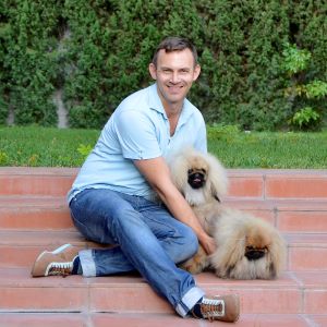 Photo of Steven Hambling with his Pekingese.