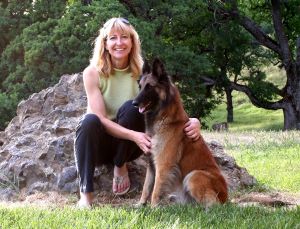 photo of Dr. Anita Oberbauer with a Belgian Terverun